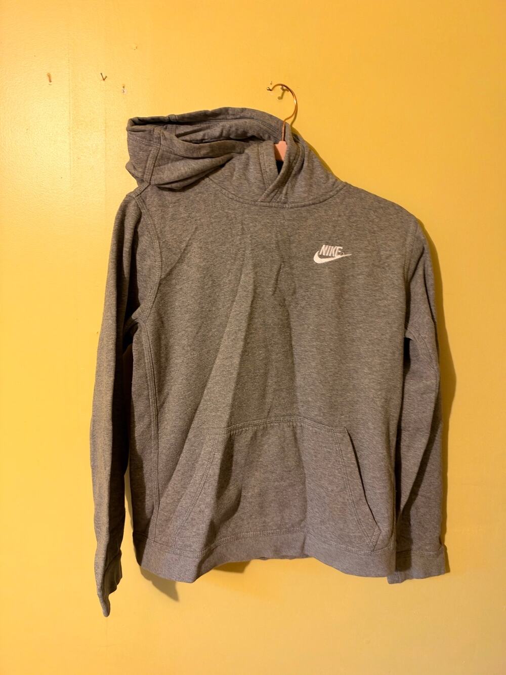 Nike Sportswear Kids Gray Heather Fleece Pullover Hoodie